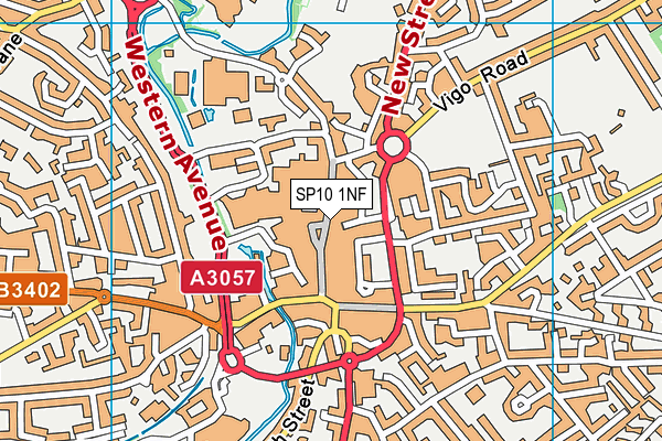 SP10 1NF map - OS VectorMap District (Ordnance Survey)