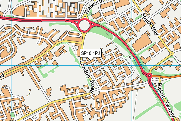 SP10 1PJ map - OS VectorMap District (Ordnance Survey)