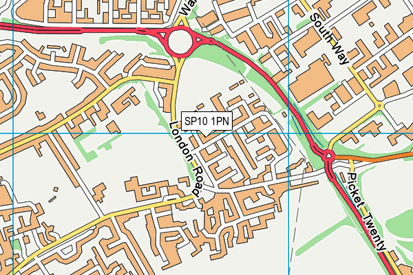 SP10 1PN map - OS VectorMap District (Ordnance Survey)