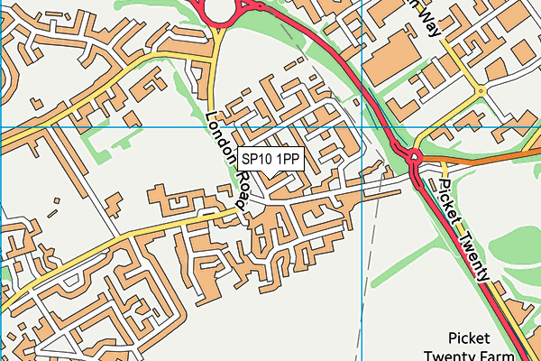 SP10 1PP map - OS VectorMap District (Ordnance Survey)