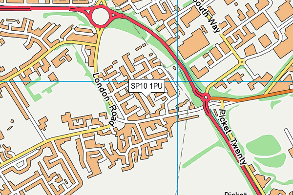 SP10 1PU map - OS VectorMap District (Ordnance Survey)