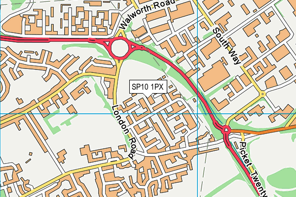 SP10 1PX map - OS VectorMap District (Ordnance Survey)