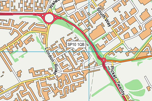 SP10 1QB map - OS VectorMap District (Ordnance Survey)