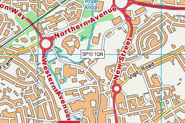 SP10 1QN map - OS VectorMap District (Ordnance Survey)