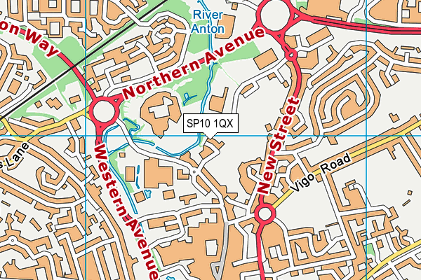 SP10 1QX map - OS VectorMap District (Ordnance Survey)