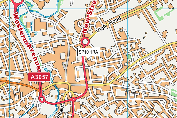 SP10 1RA map - OS VectorMap District (Ordnance Survey)