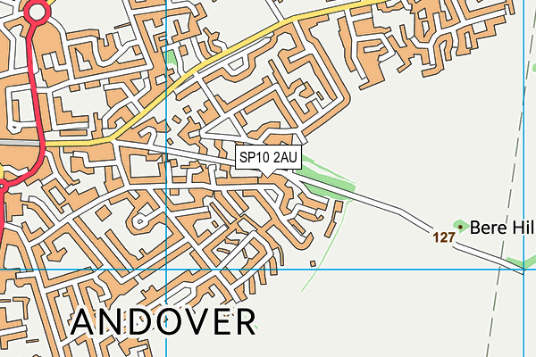 SP10 2AU map - OS VectorMap District (Ordnance Survey)