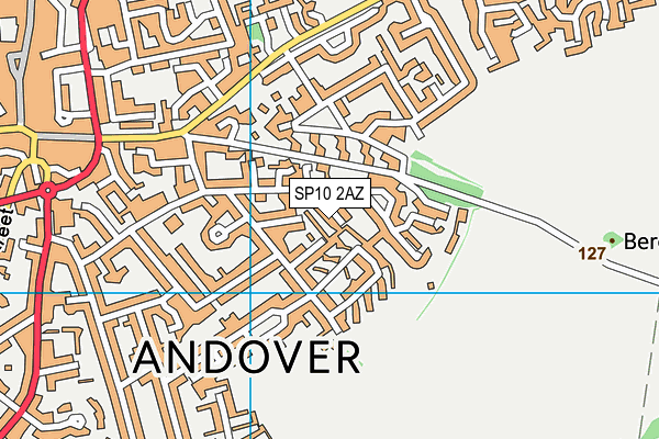 SP10 2AZ map - OS VectorMap District (Ordnance Survey)