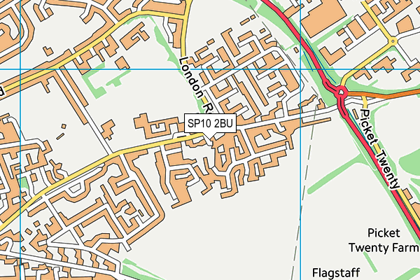 SP10 2BU map - OS VectorMap District (Ordnance Survey)