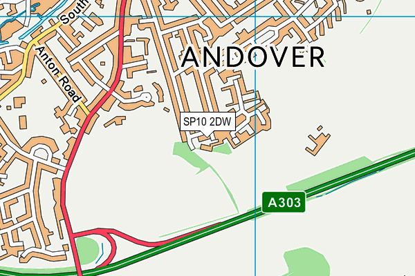 SP10 2DW map - OS VectorMap District (Ordnance Survey)