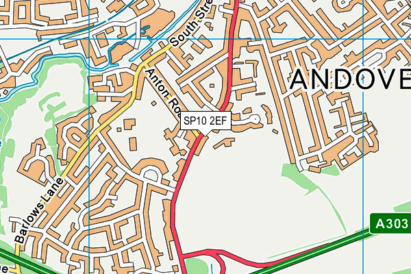 Andover Golf Club map (SP10 2EF) - OS VectorMap District (Ordnance Survey)