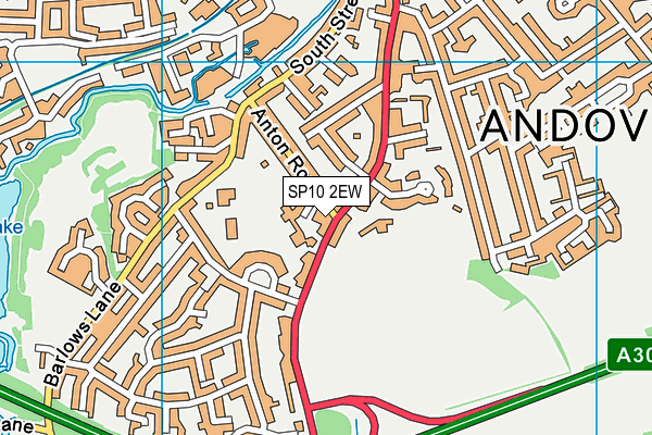 SP10 2EW map - OS VectorMap District (Ordnance Survey)