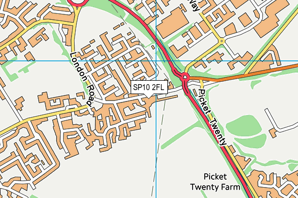 SP10 2FL map - OS VectorMap District (Ordnance Survey)