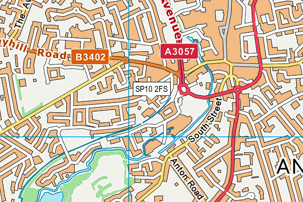 SP10 2FS map - OS VectorMap District (Ordnance Survey)