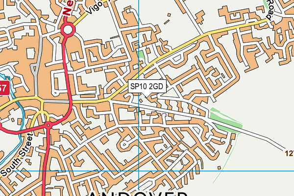 SP10 2GD map - OS VectorMap District (Ordnance Survey)