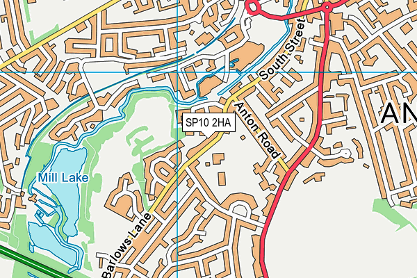 Anton Junior School map (SP10 2HA) - OS VectorMap District (Ordnance Survey)