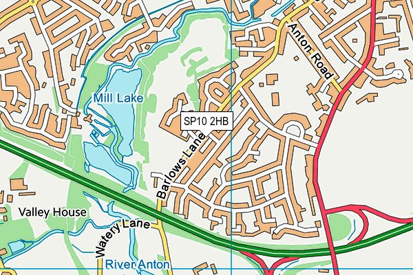 SP10 2HB map - OS VectorMap District (Ordnance Survey)