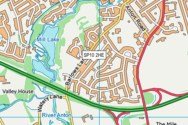 SP10 2HE map - OS VectorMap District (Ordnance Survey)