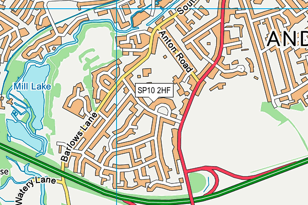 SP10 2HF map - OS VectorMap District (Ordnance Survey)