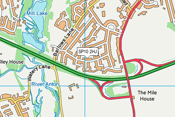 SP10 2HJ map - OS VectorMap District (Ordnance Survey)