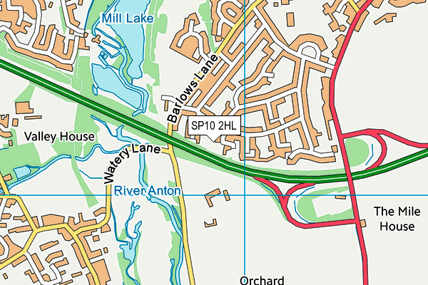 SP10 2HL map - OS VectorMap District (Ordnance Survey)
