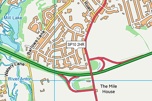 SP10 2HR map - OS VectorMap District (Ordnance Survey)