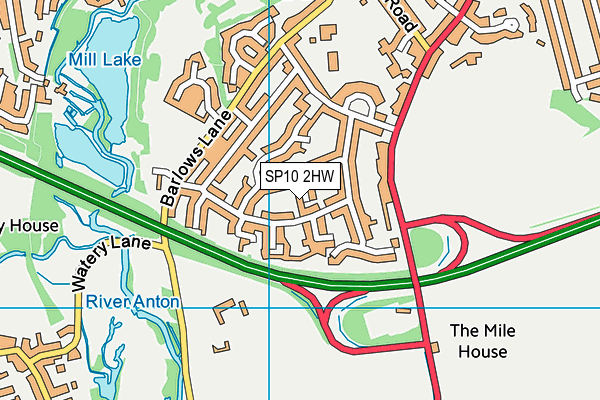 SP10 2HW map - OS VectorMap District (Ordnance Survey)