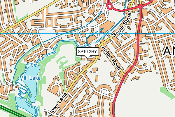 SP10 2HY map - OS VectorMap District (Ordnance Survey)