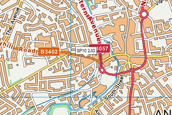 SP10 2JG map - OS VectorMap District (Ordnance Survey)