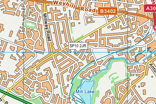 SP10 2JR map - OS VectorMap District (Ordnance Survey)