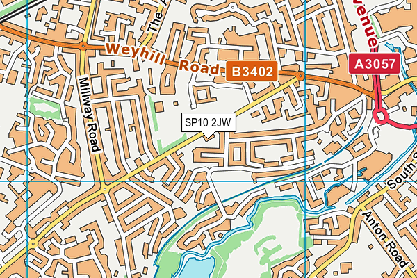 SP10 2JW map - OS VectorMap District (Ordnance Survey)