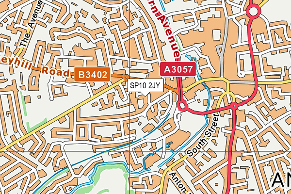 SP10 2JY map - OS VectorMap District (Ordnance Survey)