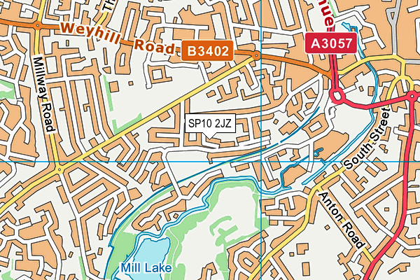 SP10 2JZ map - OS VectorMap District (Ordnance Survey)