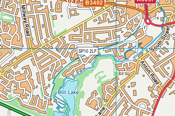 SP10 2LF map - OS VectorMap District (Ordnance Survey)
