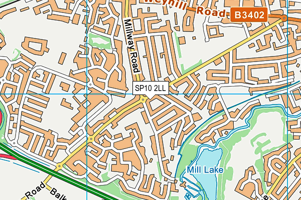 SP10 2LL map - OS VectorMap District (Ordnance Survey)