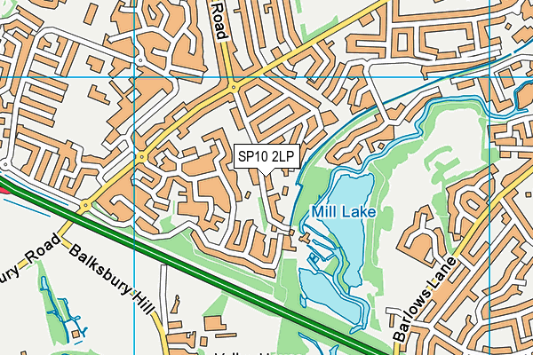 SP10 2LP map - OS VectorMap District (Ordnance Survey)