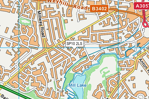 SP10 2LS map - OS VectorMap District (Ordnance Survey)