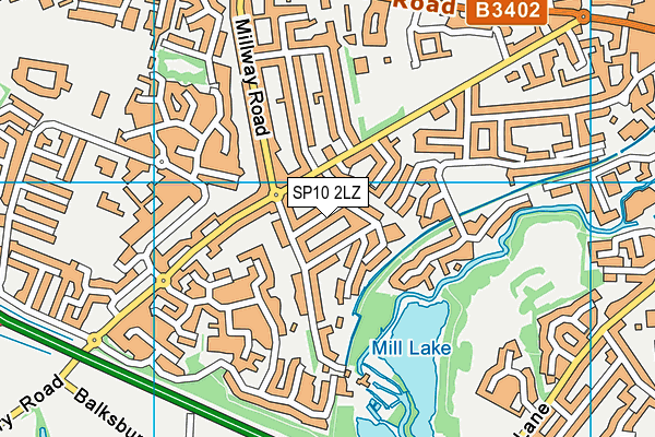 SP10 2LZ map - OS VectorMap District (Ordnance Survey)