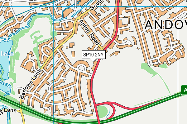 SP10 2NY map - OS VectorMap District (Ordnance Survey)