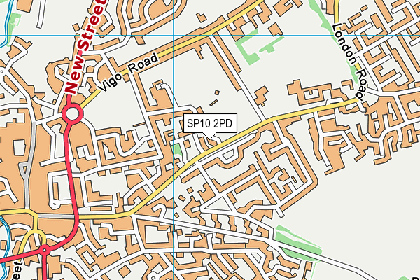 SP10 2PD map - OS VectorMap District (Ordnance Survey)