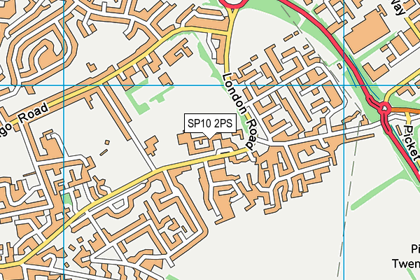 Winton Community Academy map (SP10 2PS) - OS VectorMap District (Ordnance Survey)