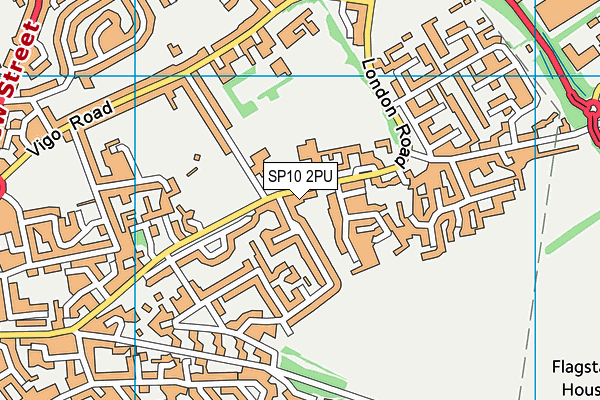SP10 2PU map - OS VectorMap District (Ordnance Survey)