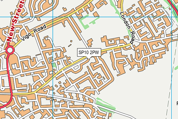 SP10 2PW map - OS VectorMap District (Ordnance Survey)