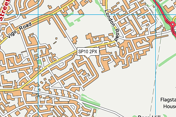 SP10 2PX map - OS VectorMap District (Ordnance Survey)
