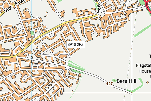SP10 2PZ map - OS VectorMap District (Ordnance Survey)