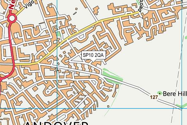 SP10 2QA map - OS VectorMap District (Ordnance Survey)