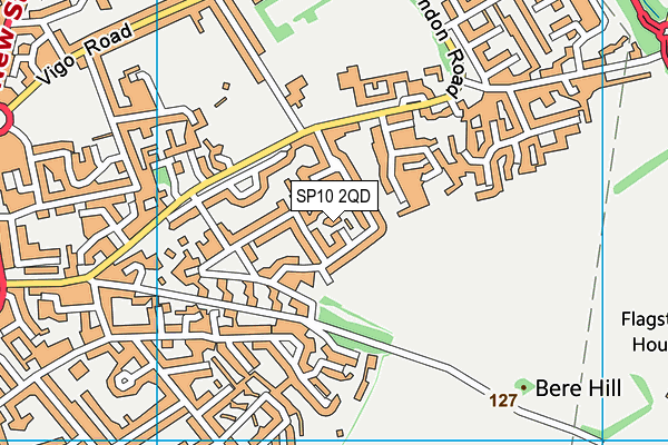 SP10 2QD map - OS VectorMap District (Ordnance Survey)