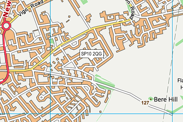 SP10 2QG map - OS VectorMap District (Ordnance Survey)