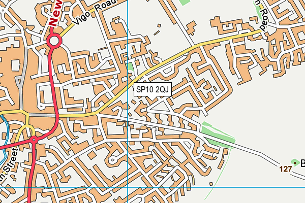 SP10 2QJ map - OS VectorMap District (Ordnance Survey)