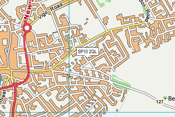 SP10 2QL map - OS VectorMap District (Ordnance Survey)